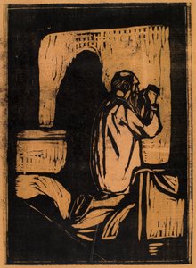Vieil homme priant - Edvard Munch