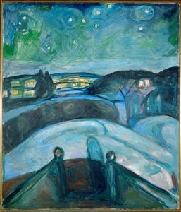 Nuit étoilée, Ekely (peinture sur toile)