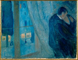 Le baiser (huile sur toile) - Edvard Munch