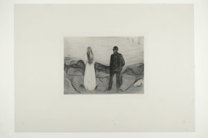 Deux êtres humains. Les solitaires
