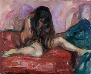 Nue en pleurs