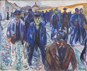 Les travailleurs sur le chemin du retour