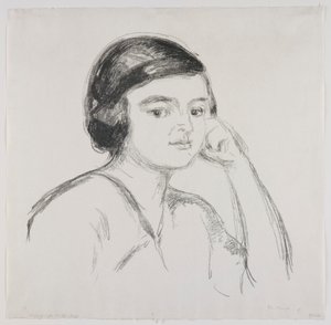 Jeune femme la main posée sur la joue - Edvard Munch
