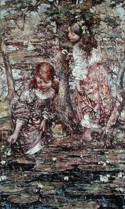 Cueillir des lys - Edward Atkinson Hornel