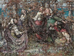 Ronde des roses - Edward Atkinson Hornel