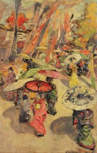 Scène de rue, Tokyo - Edward Atkinson Hornel