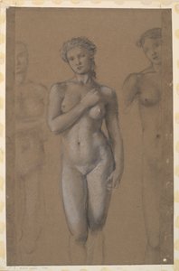 Nu féminin - Trois études, possiblement pour Vénus - Edward Burne-Jones