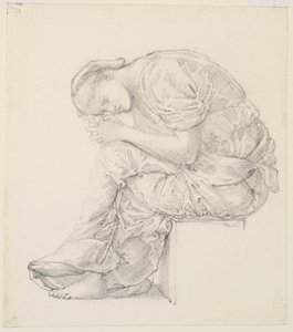 La Lamentation - Étude pour la figure à droite - Edward Burne-Jones