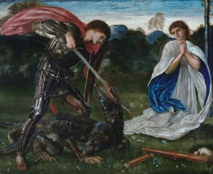 Le combat : Saint-Georges tue le dragon VI - Edward Burne-Jones