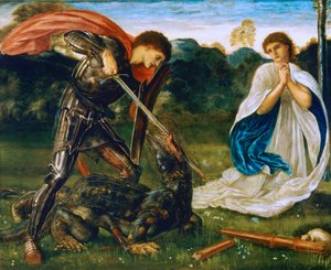Le combat : Saint-Georges tue le dragon VI - Edward Burne-Jones