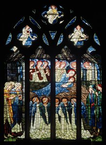 Harwarden, St Deiniol, Morris & Co., Edward Burne-Jones, La Nativité