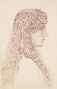 Maria Zambaco - Étude de profil - Edward Burne Jones