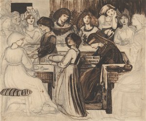 Étude pour le festin de mariage de Sir Degrevaunt