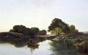 Paysage fluvial boisé