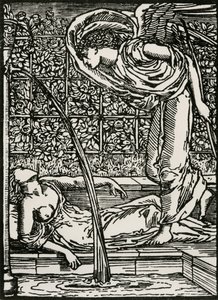 Le premier regard de Cupidon sur Psyché - Edward Coley (after) Burne Jones