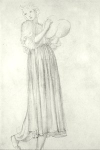 Fille avec des cymbales - Edward Coley Burne Jones