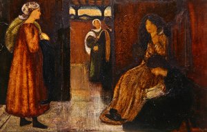 Intérieur avec des figures - Edward Coley Burne Jones