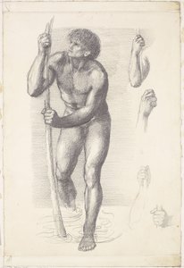 Nu masculin - Étude pour Saint-Christophe - Edward Coley Burne-Jones