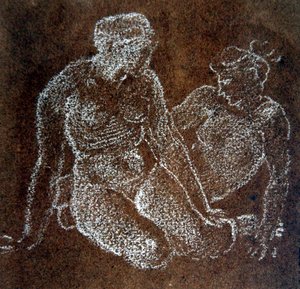 Étude de deux nus féminins assis - Edward Coley Burne Jones