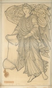 Ange avec parchemin - figure numéro dix, 1880 - Edward Burne Jones