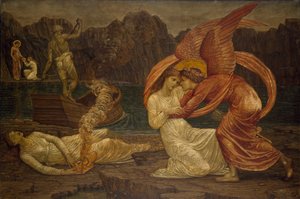 Cupidon et Psyché - Murales de Palace Green - Psyché recevant le coffret de Proserpine