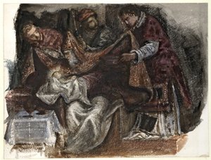 Étude de la Circoncision de Tintoretto dans la Scuola Grande di San Rocco, 1862 - Edward Burne Jones