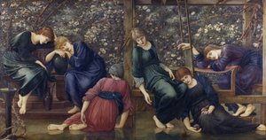 La cour du jardin, de la série Briar Rose, c.1894 - Edward Burne Jones