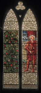 Wilden, All Saints, Morris & Co., Edward Burne-Jones, John Henry Dearle, Feuillage et Josué