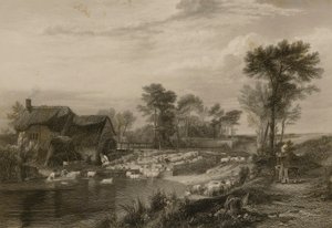 Lavage des moutons - Edward Finden