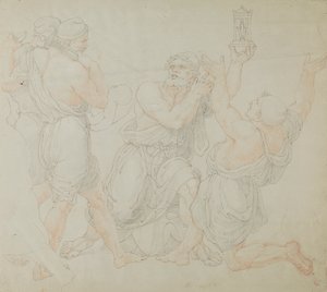 Étude pour les figures de Demitrius et deux ouvriers - Edward Francis Burney