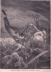 Mort de Harold à la bataille de Hastings en 1066 - Edward Frederick Brewtnall