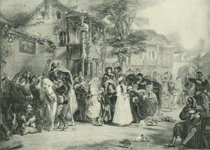 Chaucer et les pèlerins de Canterbury - Edward Henry Corbould