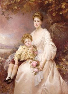 Portrait de Laura Gwendolen Gascoigne et de son fils Alvary