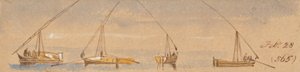 Bateaux (dahabeahs) ; 28 février [1867] (565) - Edward Lear