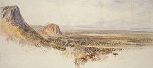 Vue Lointaine de Borghetto et Partenico, Sicile, 1847 - Edward Lear