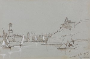 Entrée du port de Marseille - Edward Lear