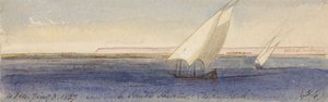 Près de Nesle Sheikh Hassan, en regardant vers le sud - Edward Lear
