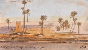 Près de Wady Halfeh - Edward Lear