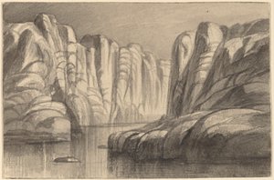 Rivière serpentant à travers une formation rocheuse, Philae, Égypte