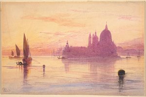 Santa Maria della Salute, Venise, au coucher du soleil