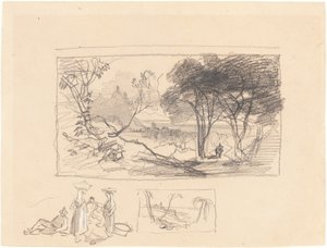 Esquisses en Italie (recto) - Edward Lear