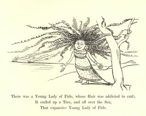 Il y avait une jeune dame de Firle, dont les cheveux étaient sujets à boucler