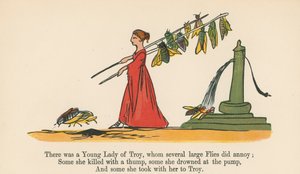 Il y avait une jeune dame de Troie, que plusieurs grosses mouches ennuyaient, tiré de 