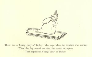 Il y avait une jeune dame de Turquie, qui pleurait quand le temps était sombre - Edward Lear