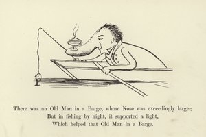 Il y avait un vieil homme dans une barge, dont le nez était extrêmement grand - Edward Lear