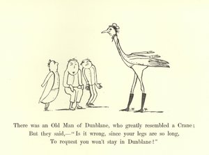 Il y avait un vieil homme de Dunblane, qui ressemblait beaucoup à une grue - Edward Lear