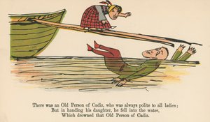 Il y avait une vieille personne de Cadix, qui était toujours polie avec toutes les dames de 