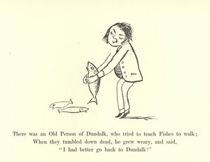 Il y avait une vieille personne de Dundalk, qui essayait d