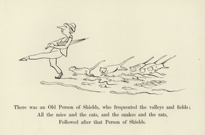 Il y avait une vieille personne de Shields, qui fréquentait les vallées et les champs - Edward Lear