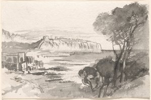 Vue sur une baie (Monaco) - Edward Lear